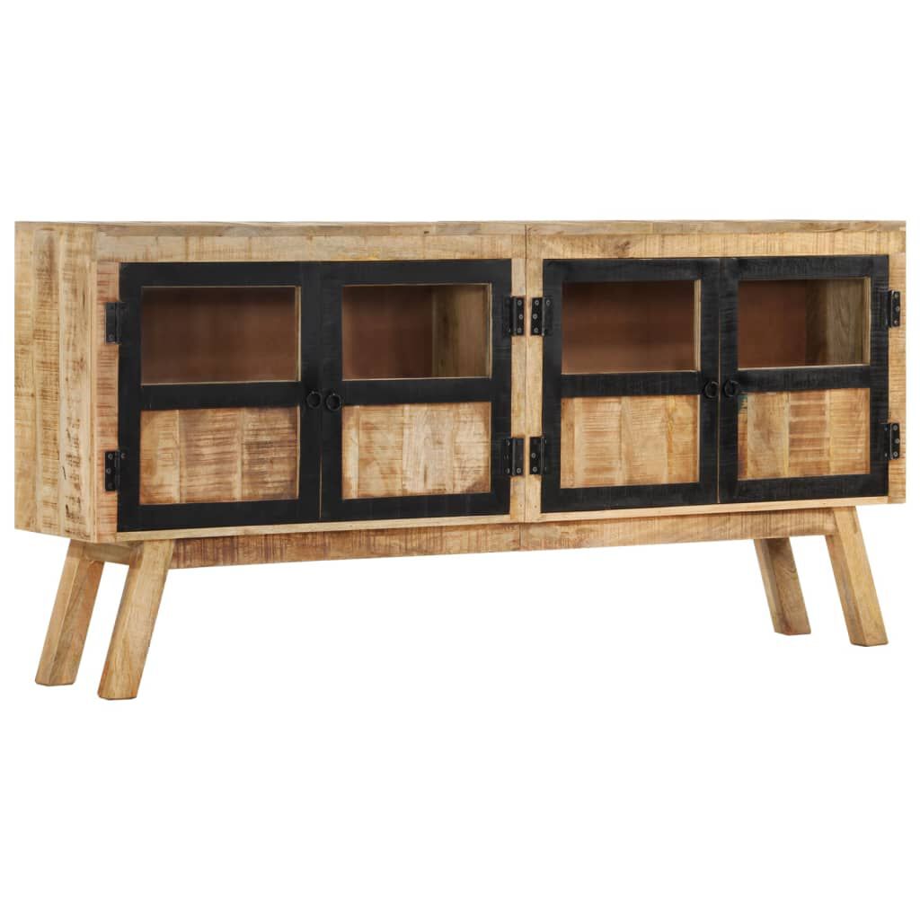 vidaXL Μπουφές Καφέ/Μαύρο 160x30x76 εκ. Μασίφ Ξύλο Μάνγκο