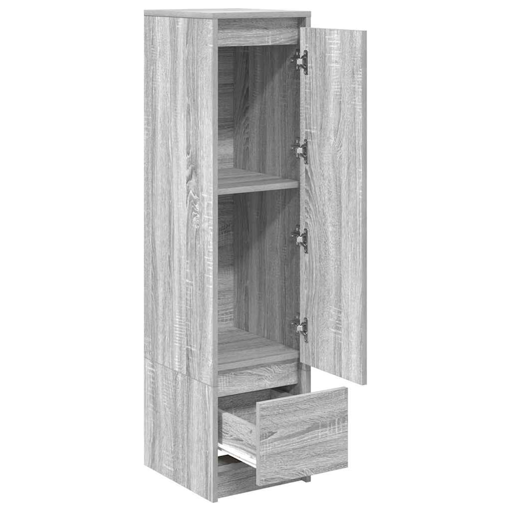 vidaXL Ντουλάπι Γκρι Sonoma 29,5x34x119,5 εκ. Επεξεργασμένο Ξύλο