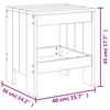 vidaXL Σκαμπό Κήπου 2 Τεμ. Μαύρα 40 x 36 x 45εκ. από Μασίφ Ξύλο Πεύκου