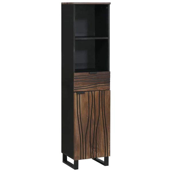 vidaXL Σετ Επίπλων Μπάνιου με ράφι 3 pcs Καφέ καρυδί 38 x 33 x 160 εκ.