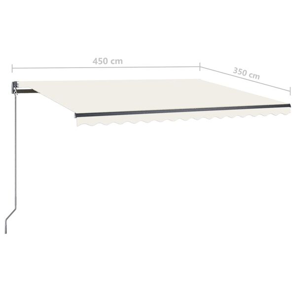 vidaXL Τέντα Αυτόματη Ανεξάρτητη Κρεμ 450x350 εκ.