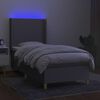 vidaXL &Kappa;&rho;&epsilon;&beta;ά&tau;&iota; Boxspring &mu;&epsilon; &Sigma;&tau;&rho;ώ&mu;&alpha; & LED &Alpha;&nu;.&Gamma;&kappa;&rho;&iota; 80x200 &epsilon;&kappa;. &Upsilon;&phi;&alpha;&sigma;&mu;ά&tau;&iota;&nu;&omicron;