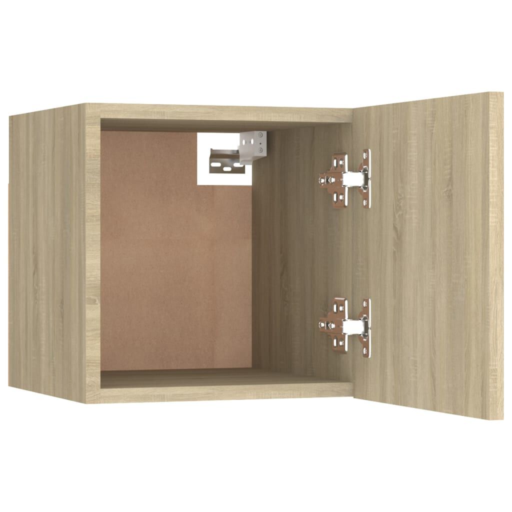 vidaXL Κομοδίνα 2 τεμ. Sonoma Δρυς 30,5 x 30 x 30 εκ. από Επεξ. Ξύλο