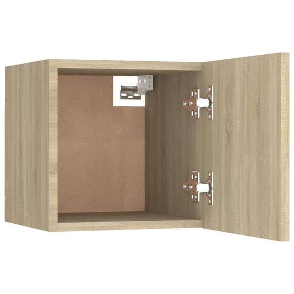 vidaXL Κομοδίνα 2 τεμ. Sonoma Δρυς 30,5 x 30 x 30 εκ. από Επεξ. Ξύλο