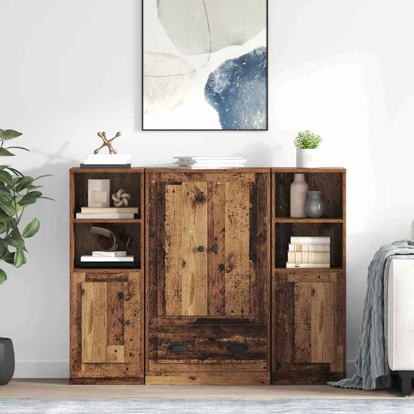 vidaXL Highboard &mu;&epsilon; &sigma;&upsilon;&rho;&tau;ά&rho;&iota; 3 pcs &Pi;&alpha;&lambda;&iota;ό &Xi;ύ&lambda;&omicron; &Epsilon;&pi;&epsilon;&xi;&epsilon;&rho;&gamma;&alpha;&sigma;&mu;έ&nu;&omicron; &xi;ύ&lambda;&omicron;