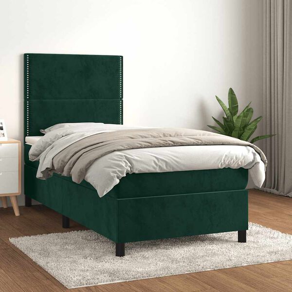 vidaXL &Kappa;&rho;&epsilon;&beta;ά&tau;&iota; Boxspring &mu;&epsilon; &Sigma;&tau;&rho;ώ&mu;&alpha; &Sigma;&kappa;&omicron;ύ&rho;&omicron; &Pi;&rho;ά&sigma;&iota;&nu;&omicron; 100x200&epsilon;&kappa;. &Beta;&epsilon;&lambda;&omicron;ύ&delta;&iota;&nu;&omicron;