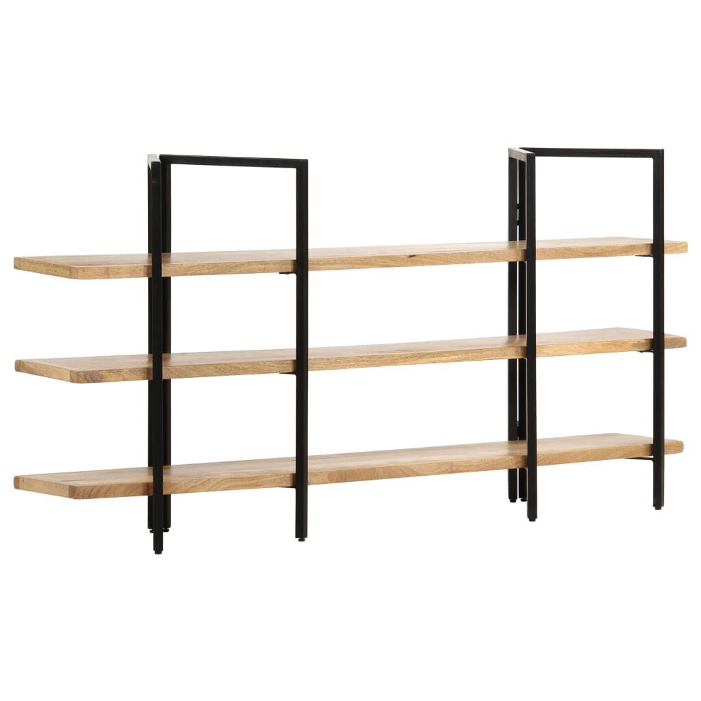 vidaXL Βιβλιοθήκη με 3 Επίπεδα 160 x 31 x 80 εκ. Μασίφ Ξύλο Μάνγκο