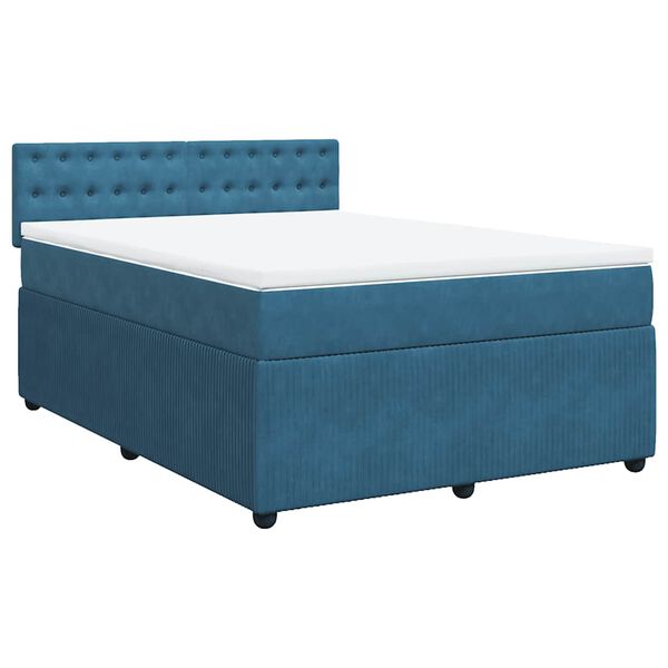 vidaXL &Kappa;&rho;&epsilon;&beta;ά&tau;&iota; Boxspring &mu;&epsilon; &Sigma;&tau;&rho;ώ&mu;&alpha; &Mu;&pi;&lambda;&epsilon; 140x190 &epsilon;&kappa;. &Beta;&epsilon;&lambda;&omicron;ύ&delta;&iota;&nu;&omicron;