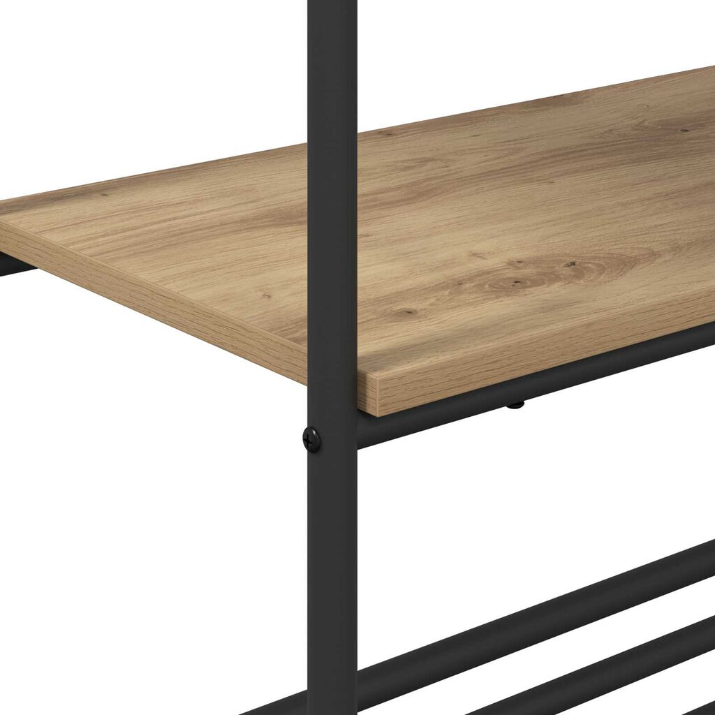 vidaXL Ράφι ρούχων με ράφια με ράφι artisan δρυς 60 x 30 x 171 εκ