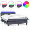 vidaXL &Kappa;&rho;&epsilon;&beta;ά&tau;&iota; Boxspring &mu;&epsilon; &Sigma;&tau;&rho;ώ&mu;&alpha; & LED &Sigma;&kappa;&omicron;ύ&rho;&omicron; &Gamma;&kappa;&rho;&iota; 160x210 &epsilon;&kappa;. &Beta;&epsilon;&lambda;&omicron;ύ&delta;&iota;&nu;&omicron;