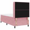 vidaXL Κρεβάτι Box Spring LED με Στρώμα Ροζ 80 x 200 cm Βελούδο