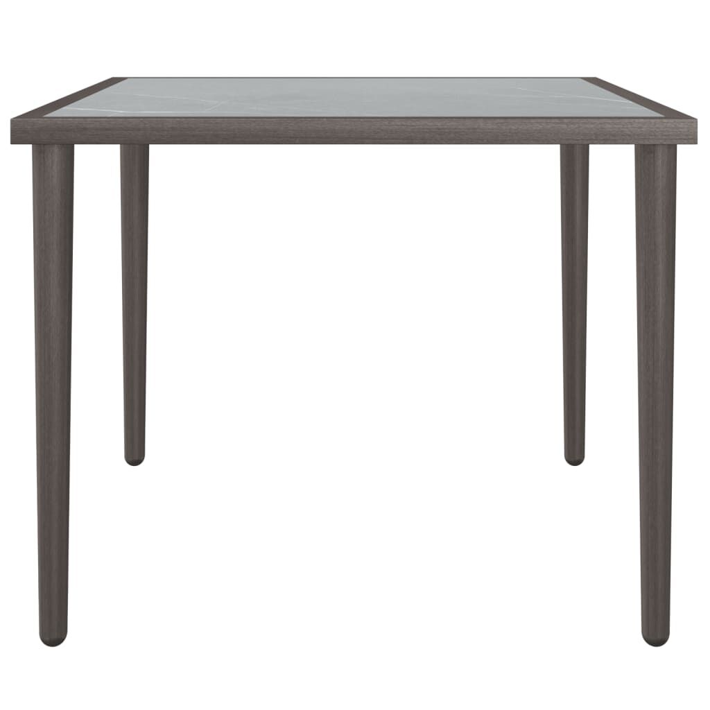vidaXL Τραπέζι Κήπου Γκρι 48x48x37 εκ. Ατσάλινο