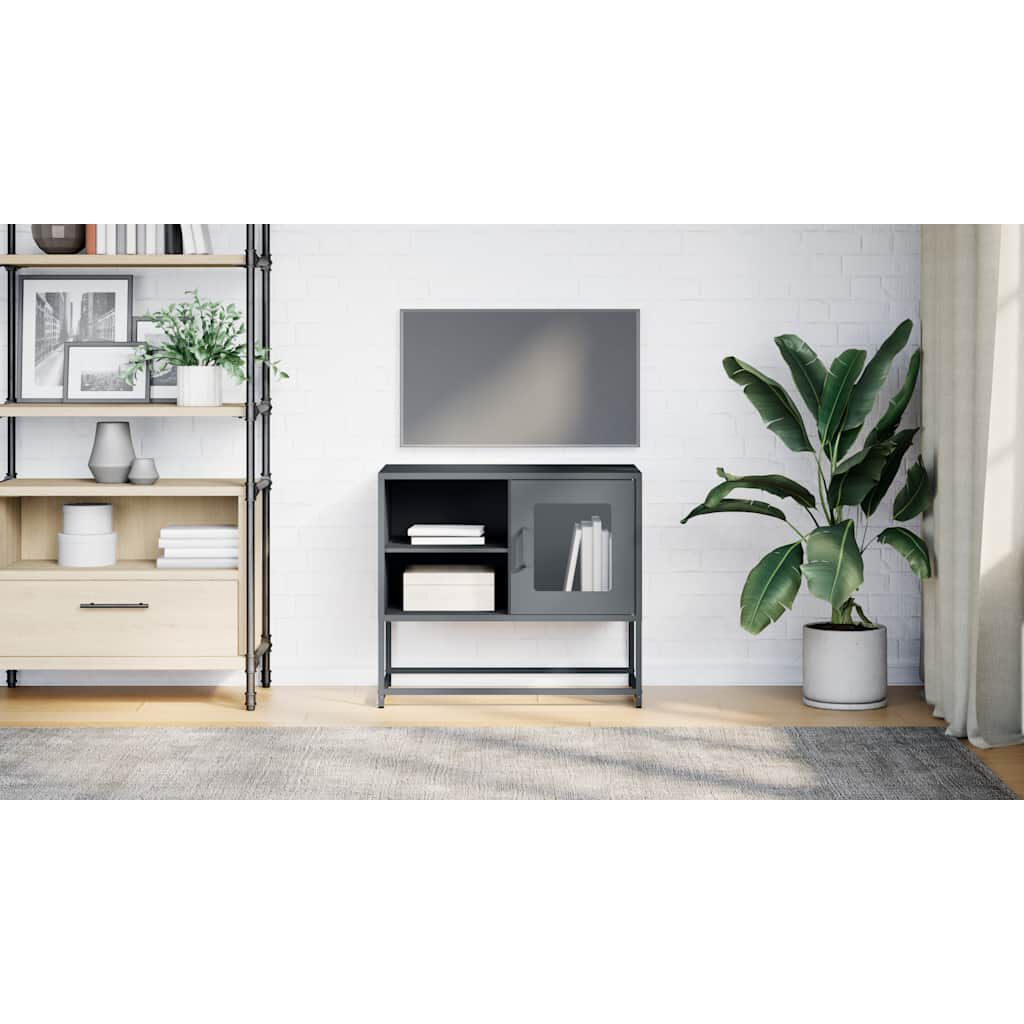 vidaXL Έπιπλο Τηλεόρασης Ανθρακί 68x39x60,5 εκ. από Χάλυβα