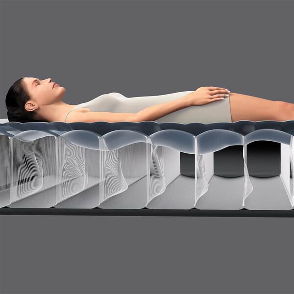 Intex Φουσκωτό Στρώμα PremAire Λευκό και Γκρι Διπλό 152 x 203 x 46 εκ.