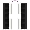 vidaXL Σετ Ντουλαπιών Μπάνιου TULUM Μαύρο 37 x 31,5 x 203 εκ