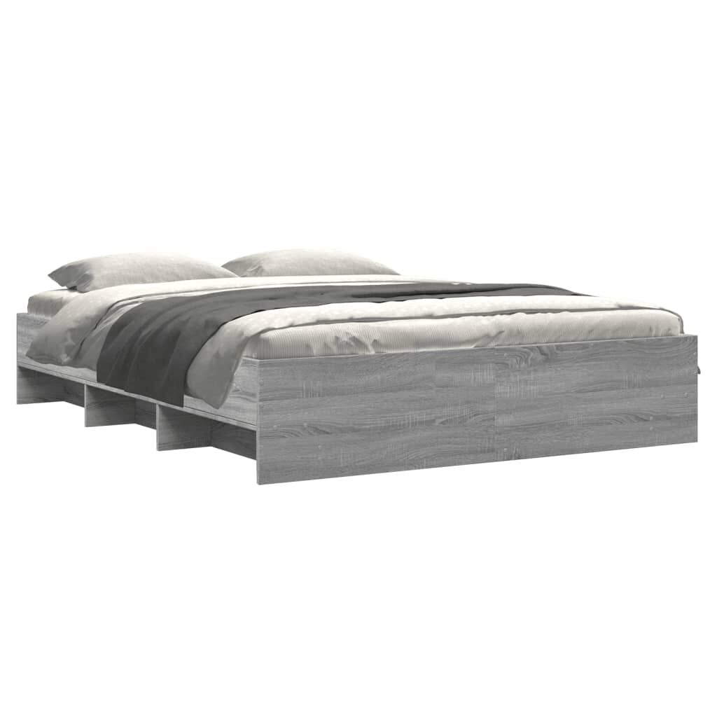 vidaXL Πλαίσιο Κρεβατιού Γκρι Sonoma 150x200 εκ. Επεξεργασμένο Ξύλο