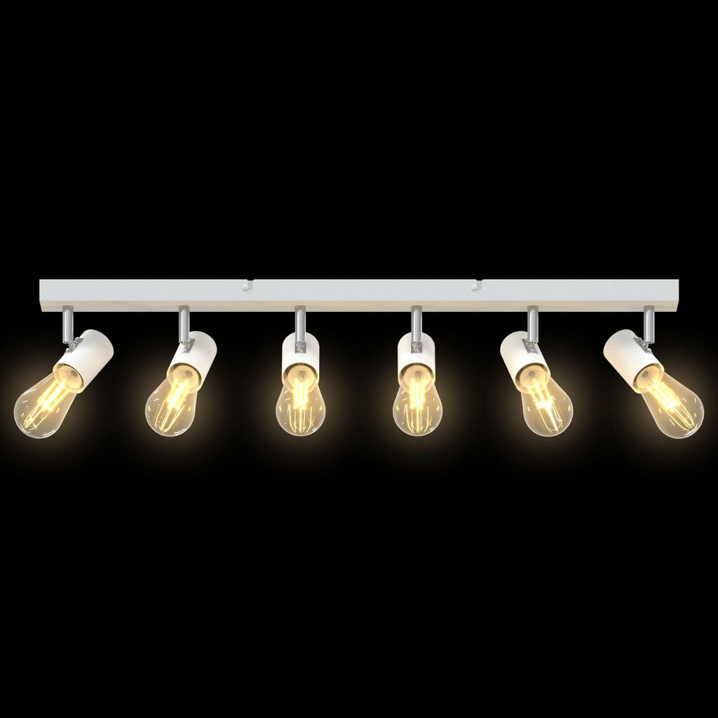 vidaXL Προβολέας οροφής 6 Way Adjustable Λευκό E27