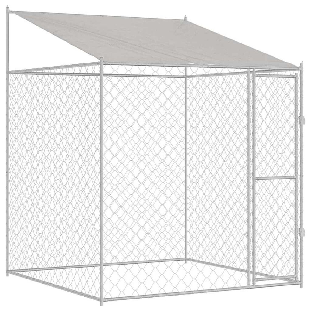 vidaXL Κλουβί σκύλου 200 x 200 x 258 εκ Χάλυβας και PE