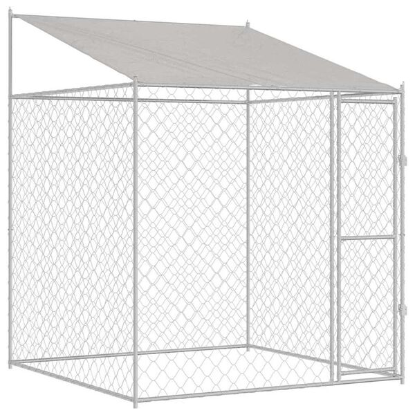 vidaXL Κλουβί σκύλου 200 x 200 x 258 εκ Χάλυβας και PE