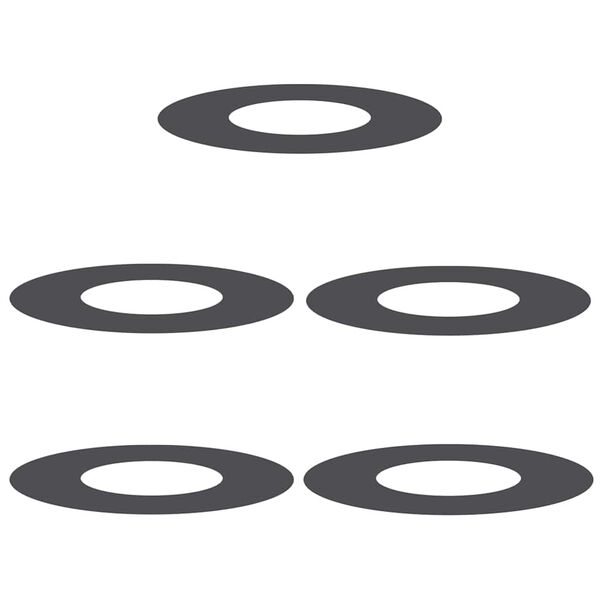 vidaXL κατάλληλο για επίπεδα δαχτυλίδια δέντρου 5 pcs Μαύρο Ø30 / 60 εκ.