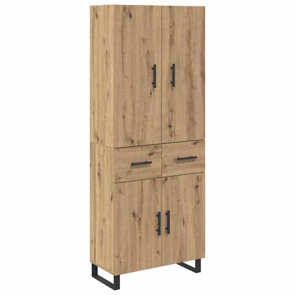 vidaXL Highboard &mu;&epsilon; &sigma;&upsilon;&rho;&tau;ά&rho;&iota; 2 pcs Artisan Oak 69,5 x 34 x 180 &epsilon;&kappa;.