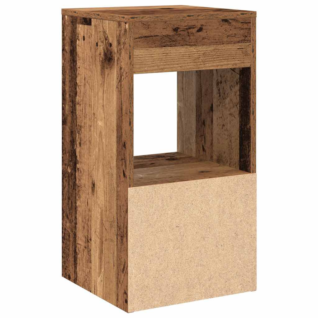 vidaXL Κομοδίνο με 2 συρτάρια Όψη Παλαιού Ξύλου 35x34x66,5 εκ.
