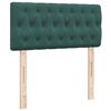 vidaXL Οθωμανικό κρεβάτι με στρώμα & LEDs Dark Green 80x200cm Velvet
