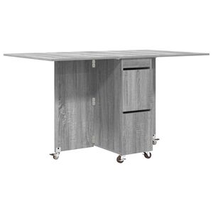 vidaXL &Tau;&rho;&alpha;&pi;έ&zeta;&iota; &phi;&alpha;&gamma;&eta;&tau;&omicron;ύ 140 x 80 x 77 cm &Epsilon;&pi;&epsilon;&xi;&epsilon;&rho;&gamma;&alpha;&sigma;&mu;έ&nu;&omicron; &Xi;ύ&lambda;&omicron; &Gamma;&kappa;&rho;&iota; Sonoma