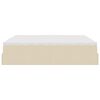 vidaXL Οθωμανικό κρεβάτι με στρώμα Cream 180x200cm ύφασμα