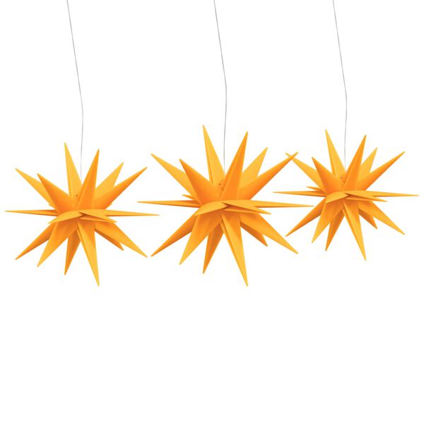 vidaXL Φωτιστικά Χριστουγεννιάτικα με LED 3 τεμ. Αναδιπλούμενα Κίτρινα
