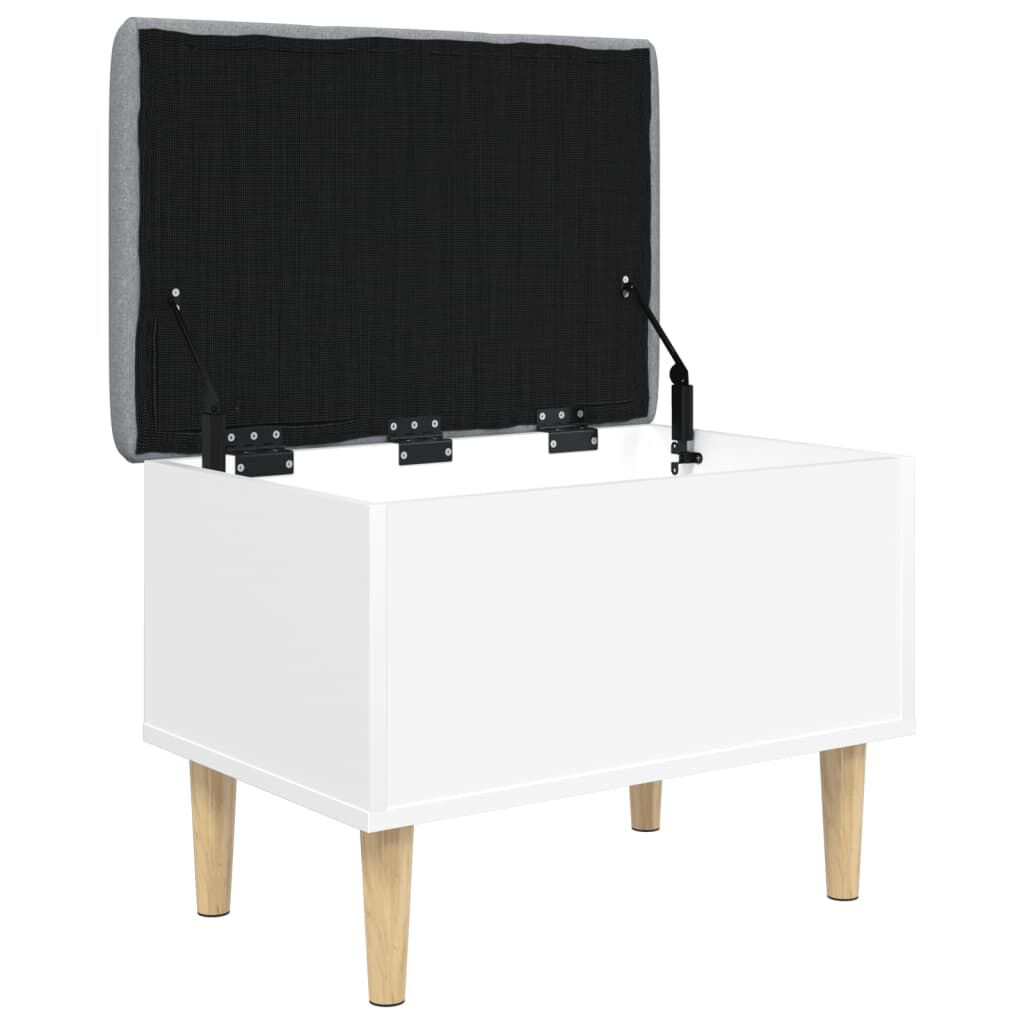 vidaXL Παγκάκι Αποθήκευσης Λευκό 62 x 42 x 46 εκ. από Επεξεργ. Ξύλο