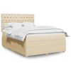 vidaXL &Kappa;&rho;&epsilon;&beta;ά&tau;&iota; Boxspring &mu;&epsilon; &Sigma;&tau;&rho;ώ&mu;&alpha; &Kappa;&rho;&epsilon;&mu; 160x200 &epsilon;&kappa;. &Upsilon;&phi;&alpha;&sigma;&mu;ά&tau;&iota;&nu;&omicron;