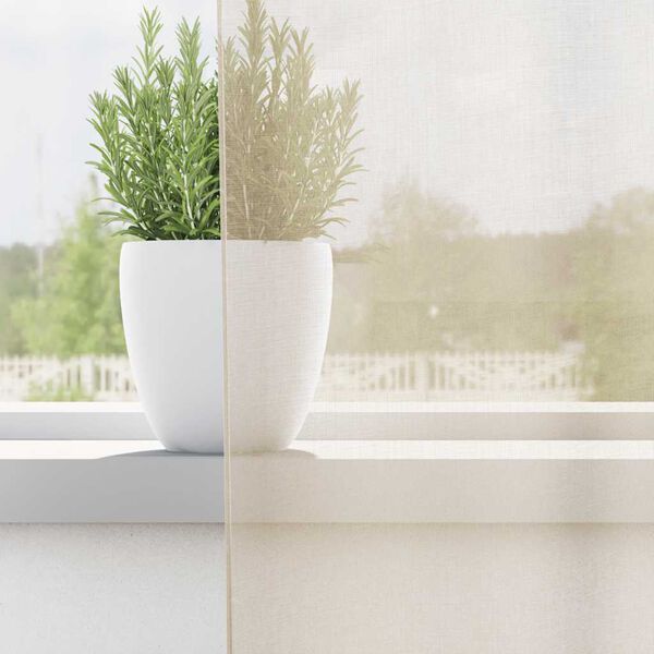 vidaXL Κουρτίνες Voile με Καρτέλα Κορυφή 2 τεμάχια Κρεμ