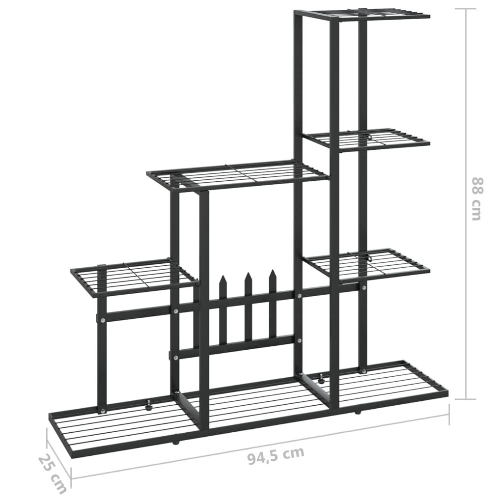 vidaXL Ανθοστήλη Μαύρη 94,5 x 25 x 88 εκ. Μεταλλική