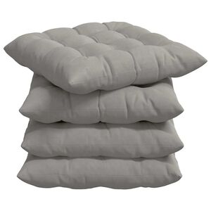 vidaXL Μαξιλάρια καθισμάτων 4 pcs Ανοιχτό γκρι 40 x 40 x 6 cm