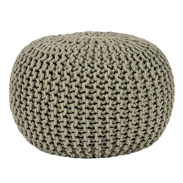 LABEL51 Πουφ Πλεκτό Βαμβάκι M Πράσινο Ελιάς