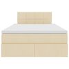 vidaXL Κρεβάτι με αποθηκευτικό χώρο και στρώμα Κρέμ 120 x 200 cm
