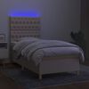 vidaXL &Kappa;&rho;&epsilon;&beta;ά&tau;&iota; Boxspring &mu;&epsilon; &Sigma;&tau;&rho;ώ&mu;&alpha; & LED &Kappa;&rho;&epsilon;&mu; 80x200 &epsilon;&kappa;. &Upsilon;&phi;&alpha;&sigma;&mu;ά&tau;&iota;&nu;&omicron;
