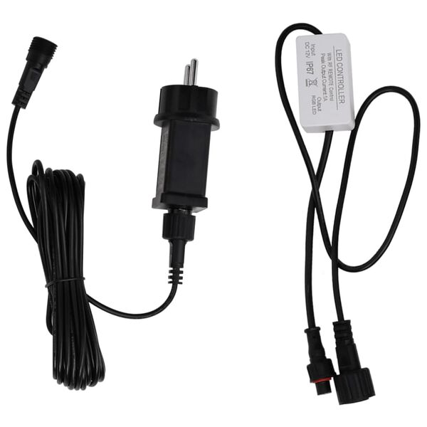 vidaXL Σιντριβάνι Καταρράκτης Πισίνας με RGB LED 30 εκ. Ακρυλικό