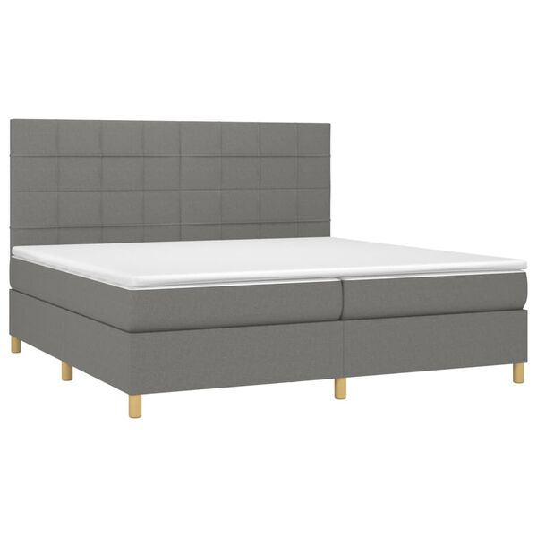 vidaXL &Kappa;&rho;&epsilon;&beta;ά&tau;&iota; Boxspring &mu;&epsilon; &Sigma;&tau;&rho;ώ&mu;&alpha; &Sigma;&kappa;&omicron;ύ&rho;&omicron; &Gamma;&kappa;&rho;&iota; 200x200 &epsilon;&kappa;. &Upsilon;&phi;&alpha;&sigma;&mu;ά&tau;&iota;&nu;&omicron;