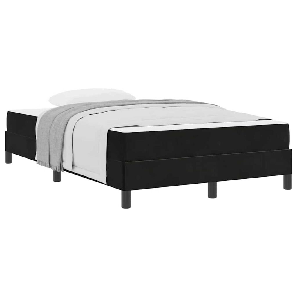 vidaXL Κρεβάτι box spring με στρώμα Μαύρο 120 x 200 cm Βελούδο