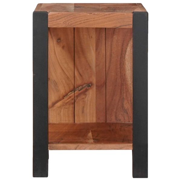 vidaXL Βιβλιοθήκη Καφέ, Μαύρο 50 x 30 x 40 εκ. Στερεό Ξύλο Ακακίας