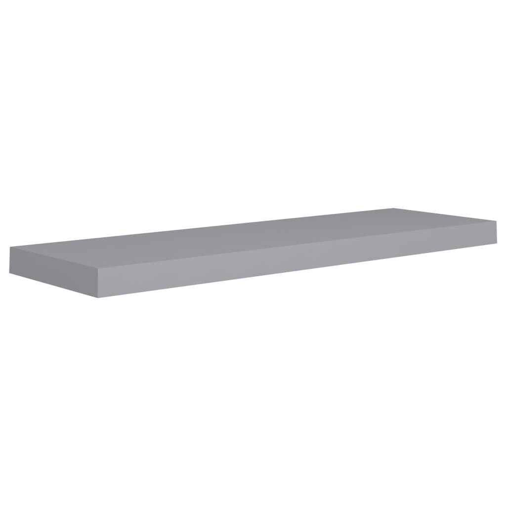vidaXL Ράφια Τοίχου 2 τεμ. Γκρι 80x23,5x3,8 εκ. MDF