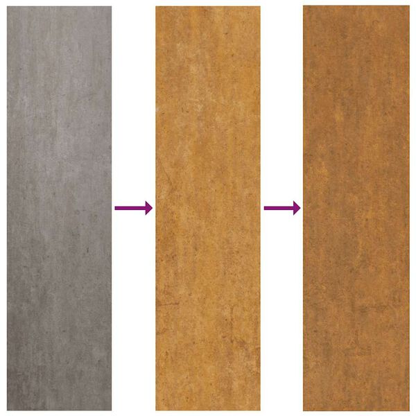 vidaXL Πύλη κήπου 105x155 cm από διαβρωμένο χάλυβα με σχέδιο ίχνος