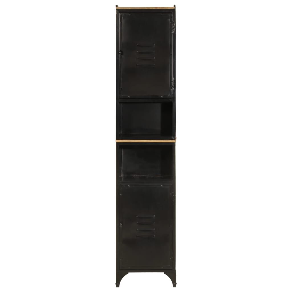 vidaXL Ντουλάπι Μπάνιου 40 x 27 x 180 εκ. Σίδηρο και Μασίφ Ξύλο Μάνγκο