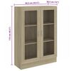 vidaXL Βιτρίνα Χρώμα Sonoma Δρυς 82,5 x 30,5 x 115 εκ. Επεξ. Ξύλο