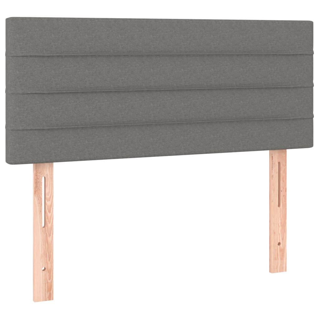 vidaXL Κεφαλάρι Κρεβατιού Σκούρο Γκρι 100x5x78/88 εκ. Υφασμάτινο
