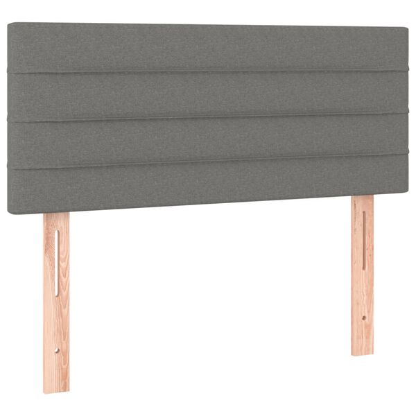vidaXL Κεφαλάρι Κρεβατιού Σκούρο Γκρι 100x5x78/88 εκ. Υφασμάτινο