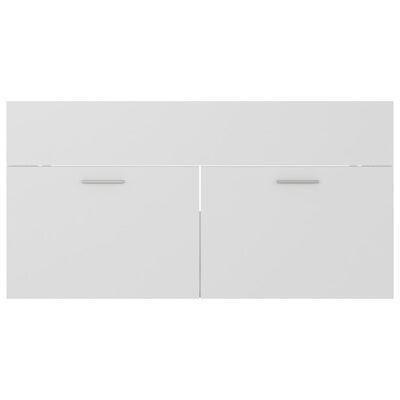 vidaXL Ντουλάπι Νιπτήρα Λευκό 90 x 38,5 x 46 εκ. από Μοριοσανίδα