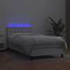 vidaXL &Kappa;&rho;&epsilon;&beta;ά&tau;&iota; Boxspring &mu;&epsilon; &Sigma;&tau;&rho;ώ&mu;&alpha; & LED &Lambda;&epsilon;&upsilon;&kappa;ό 100x200 &epsilon;&kappa;. &Sigma;&upsilon;&nu;&theta;. &Delta;έ&rho;&mu;&alpha;